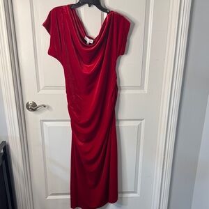 Gibson Latimer Red Velvet Dress